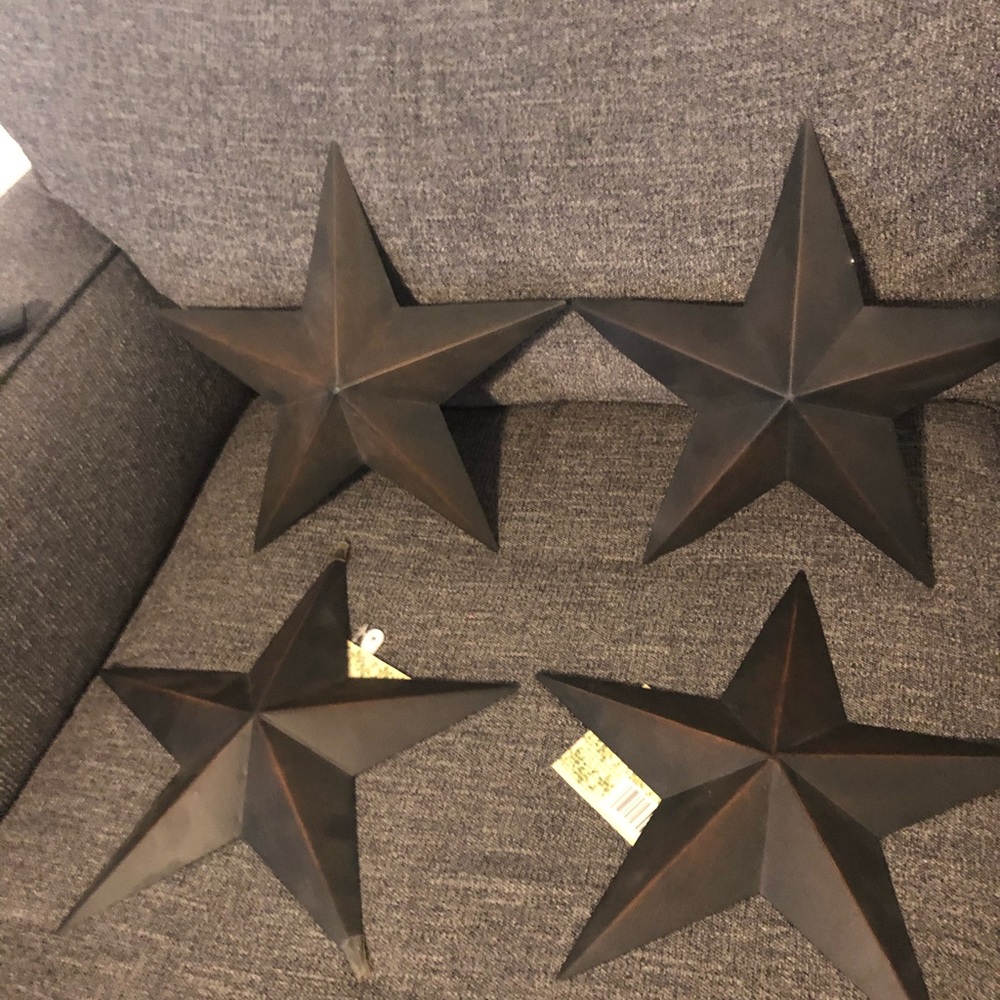 12 inch metal bronze stars